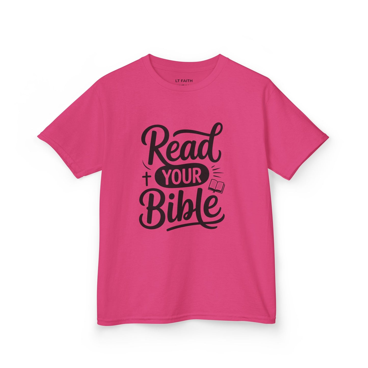 Read Your Bible Kids T-Shirt — Minimal Christian Faith Tee for Youth