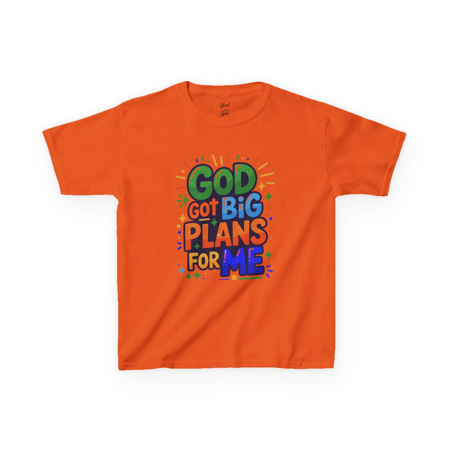 Kids Tee - 'God got big plans for me' Inspirational Christian Shirt