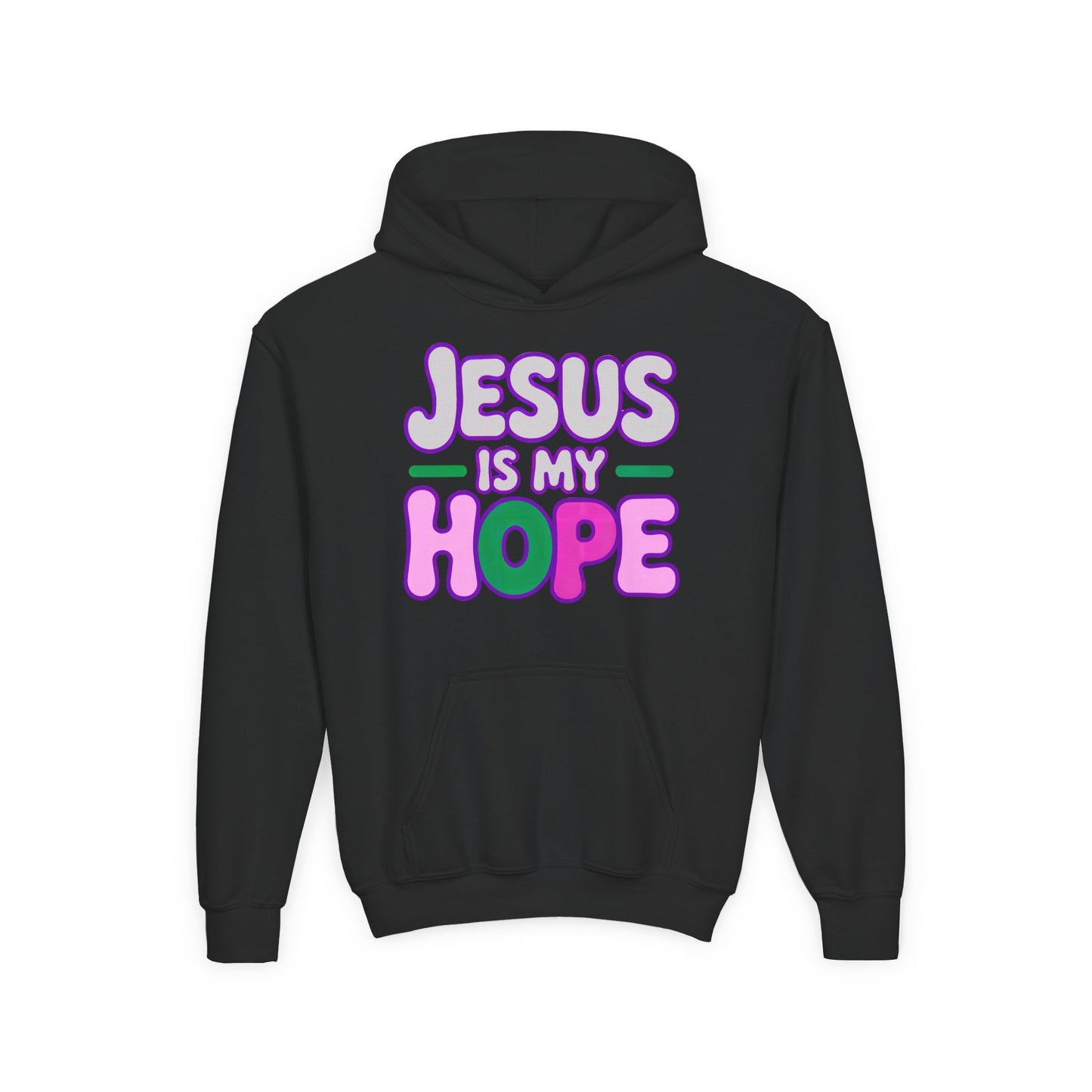Jesus Is My Hope Hoodie — Youth Faith Graphic Hoodie