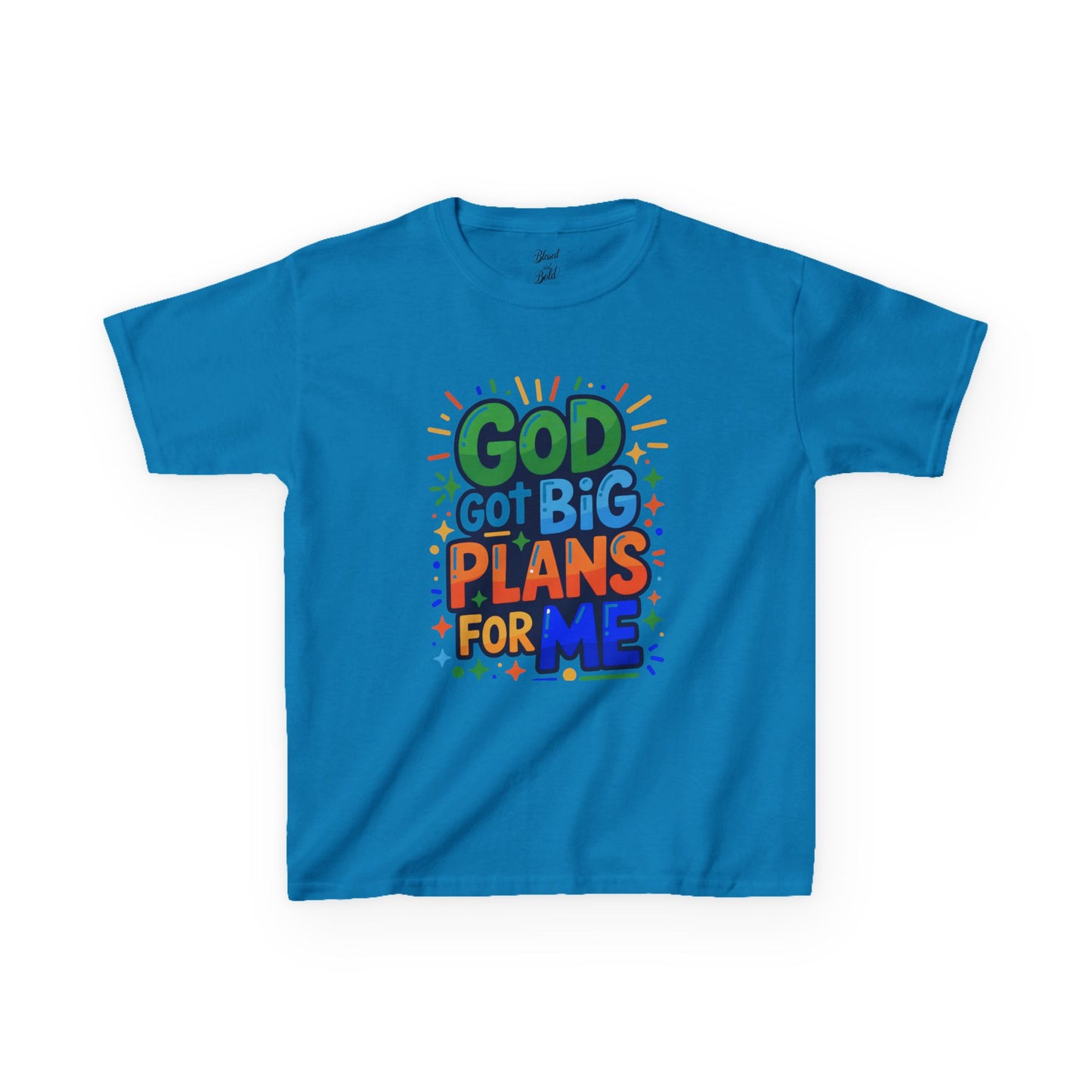 Kids Tee - 'God got big plans for me' Inspirational Christian Shirt