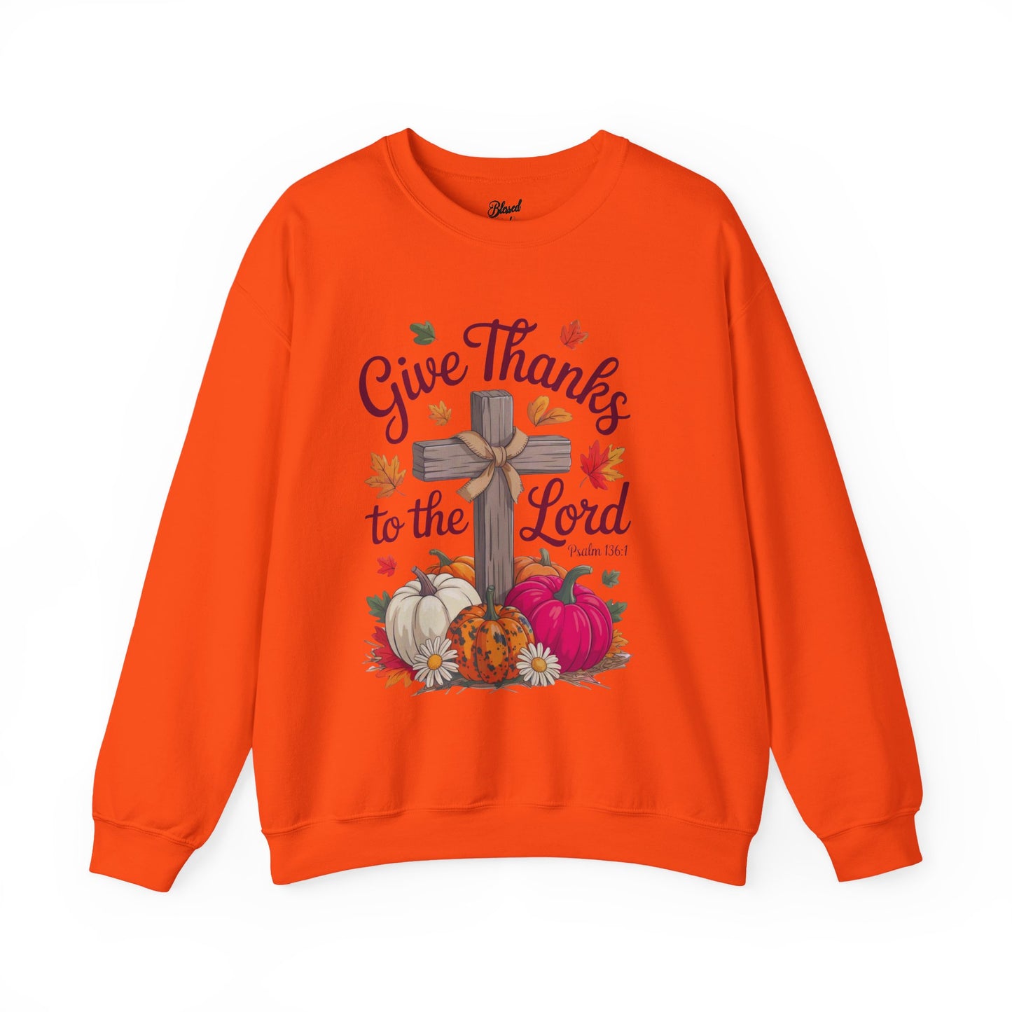 Christian Psalm 136:1 Sweatshirt