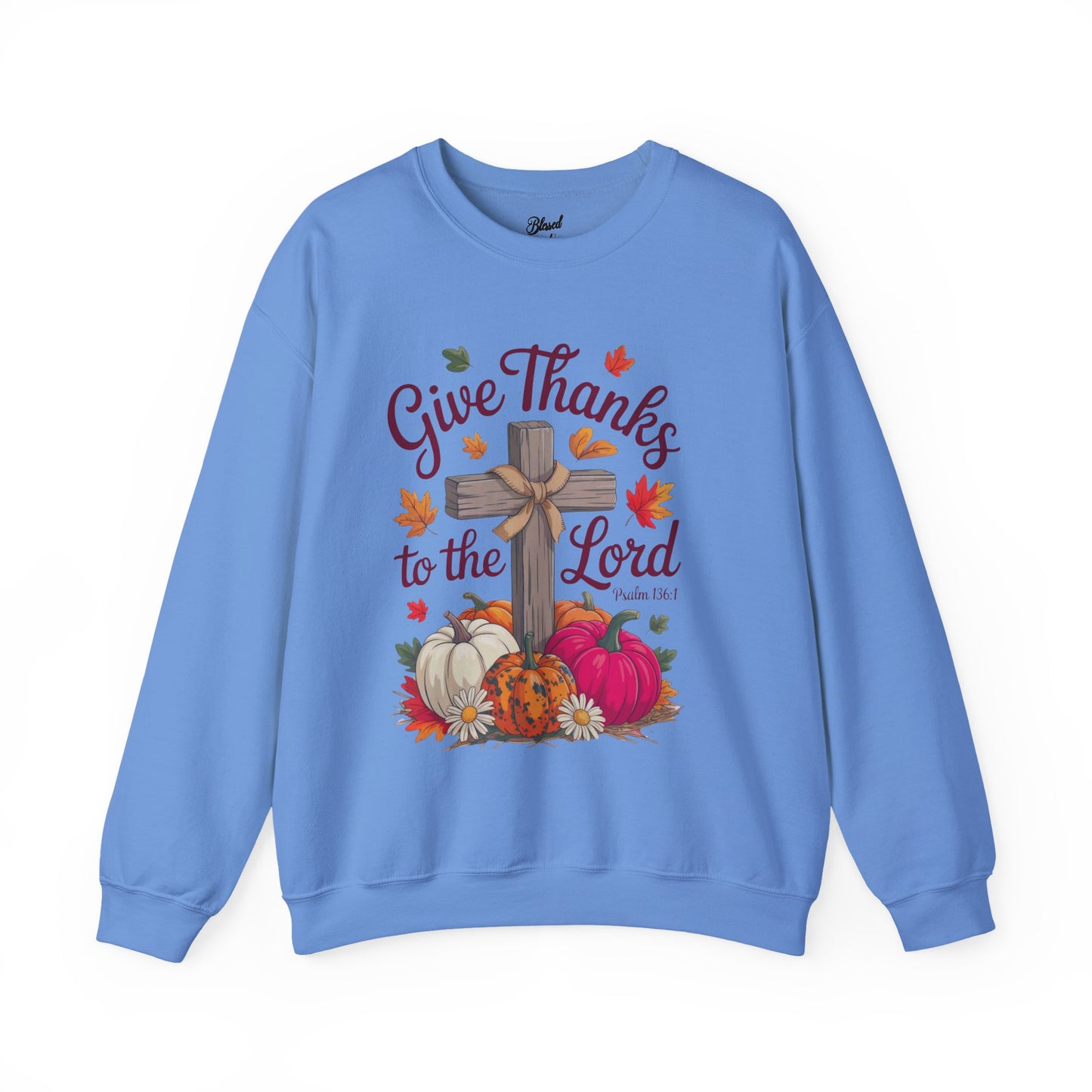 Christian Psalm 136:1 Sweatshirt