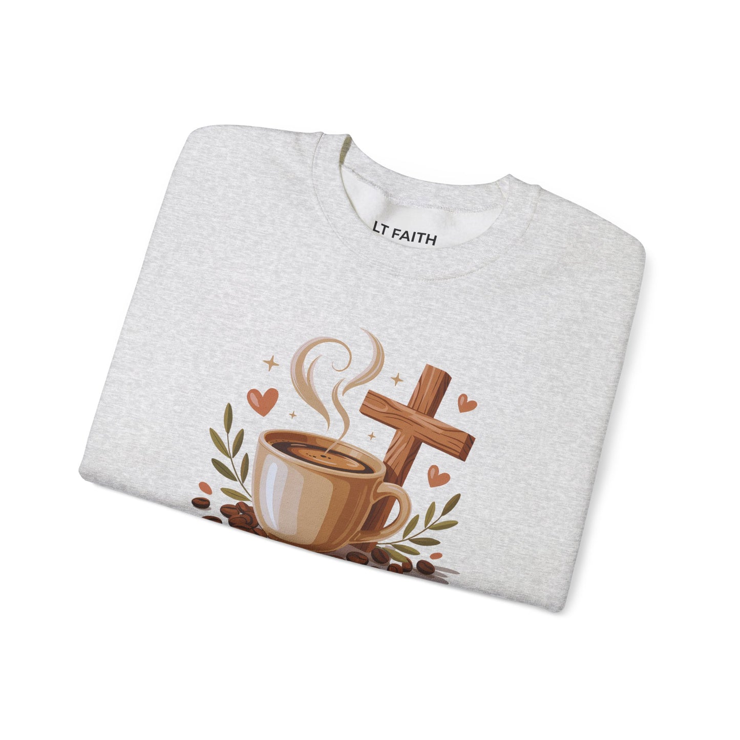 Coffee & Faith Christian Crewneck Sweatshirt
