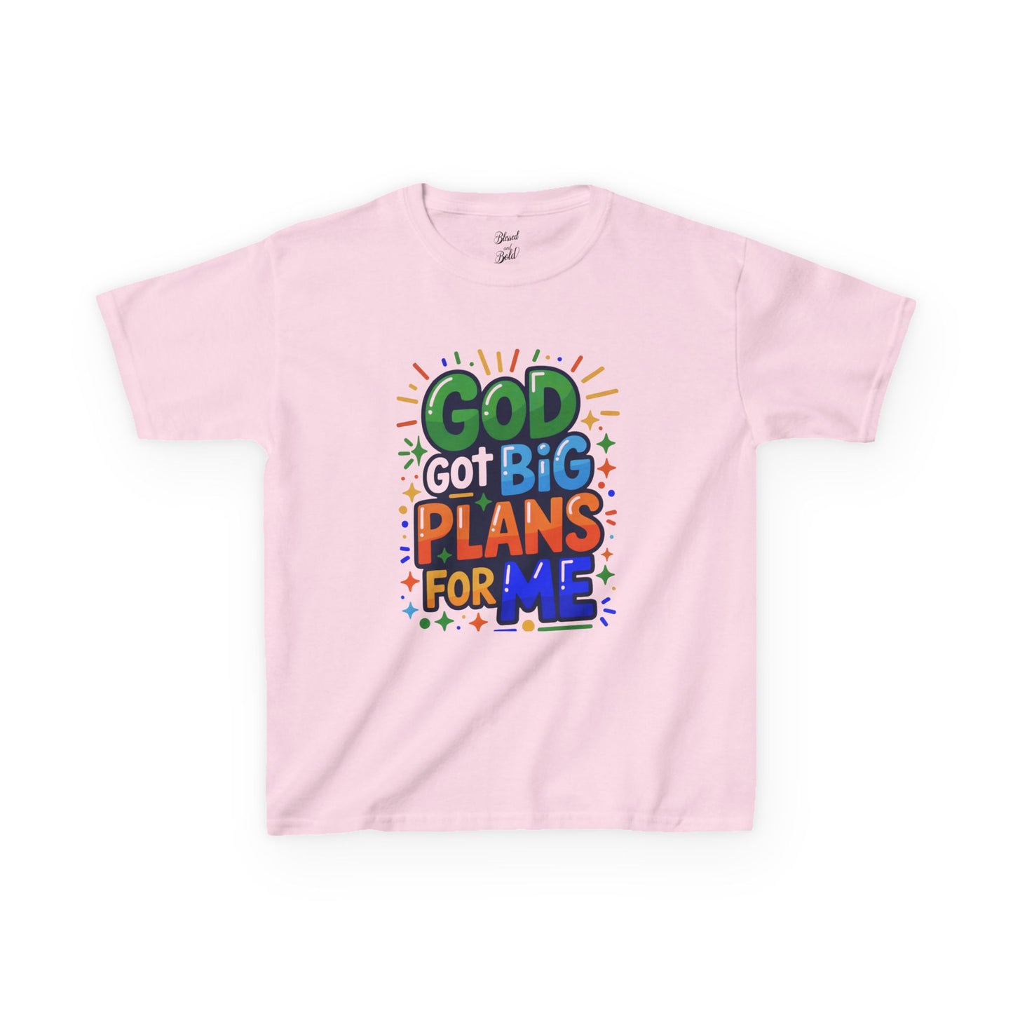 Kids Tee - 'God got big plans for me' Inspirational Christian Shirt
