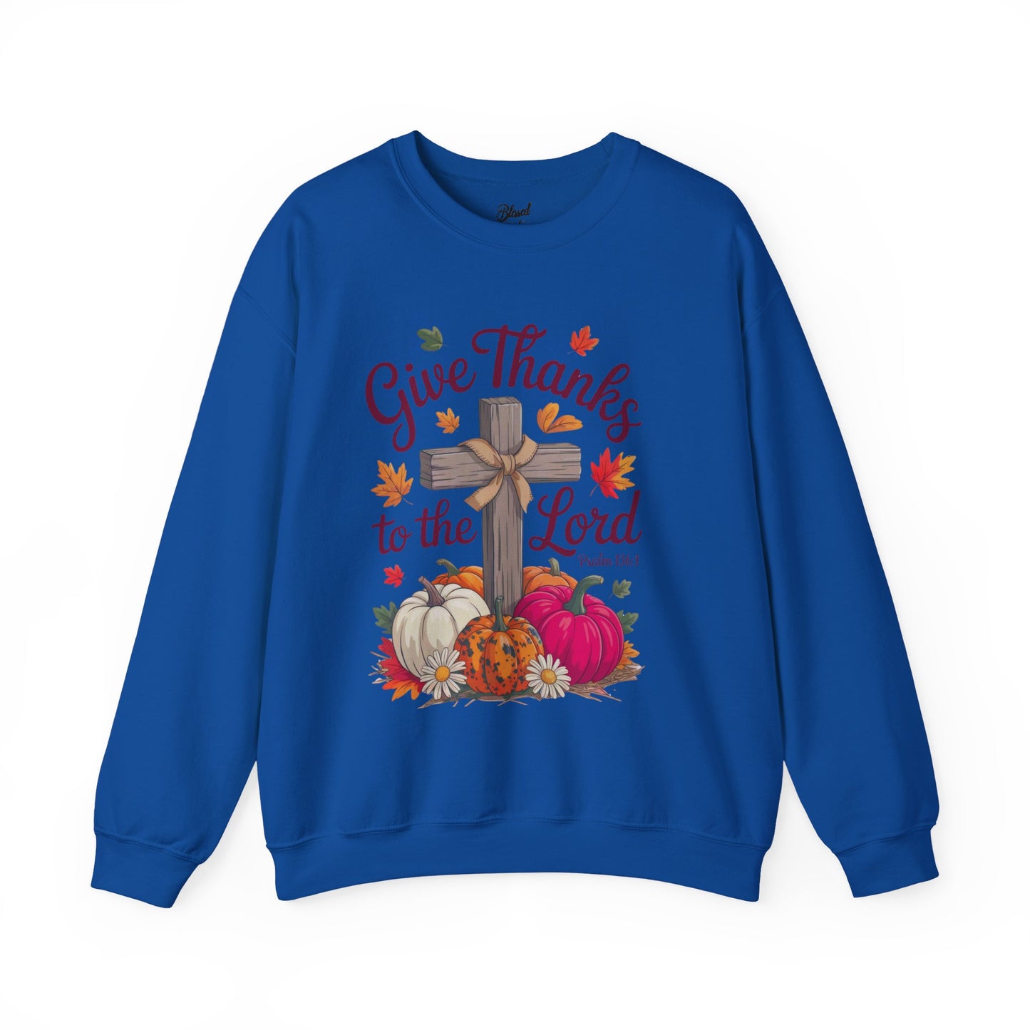 Christian Psalm 136:1 Sweatshirt