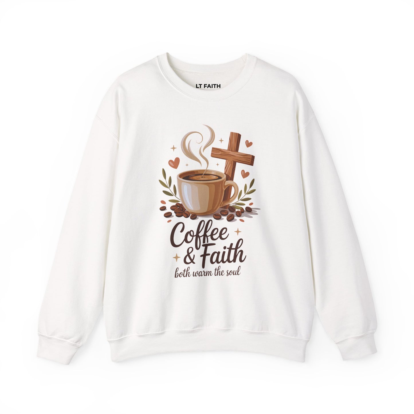 Coffee & Faith Christian Crewneck Sweatshirt