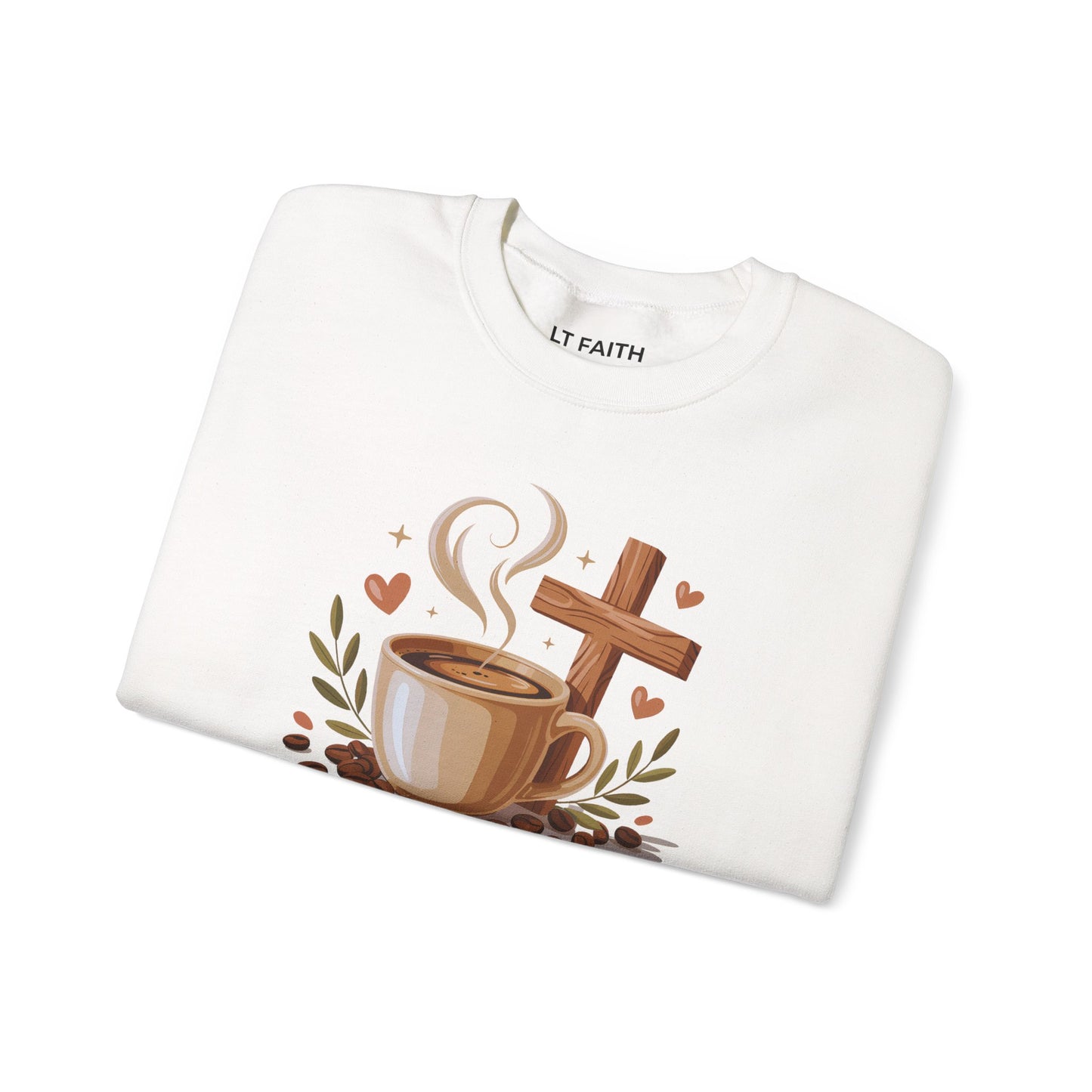 Coffee & Faith Christian Crewneck Sweatshirt