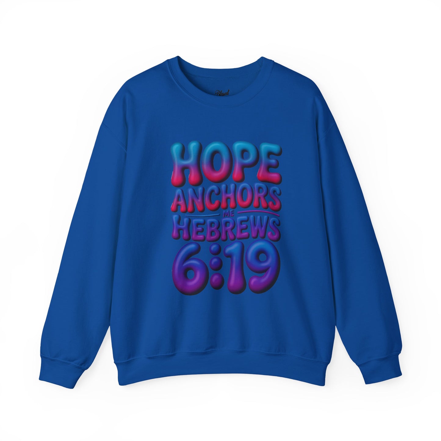 HOPE ANCHORS ME Crewneck Sweatshirt — Inspirational Anchor Graphic
