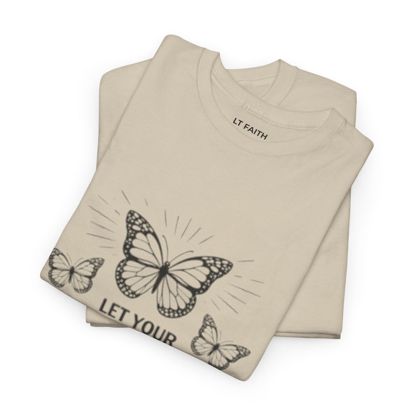 Faith Butterfly T‑Shirt — "Let Your Faith Be Bigger Than Your Fear" Inspirational Tee