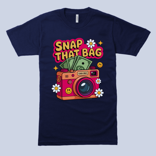 Unisex T-Shirt Snap That Bag Design