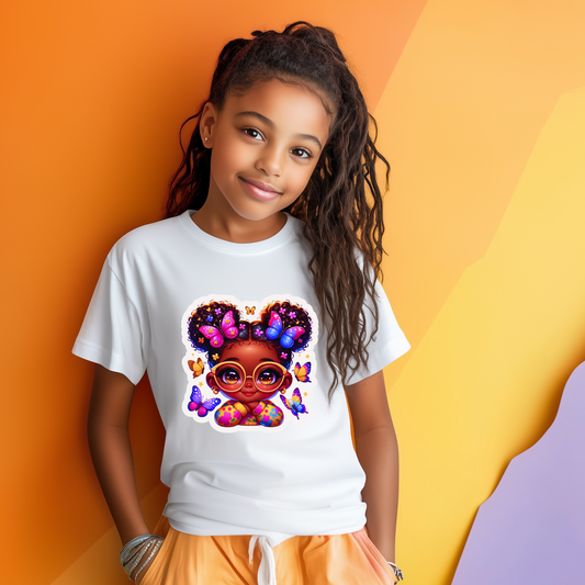 Kids Tee - Glow Girl: Sweet, Smart & Sparkly Design