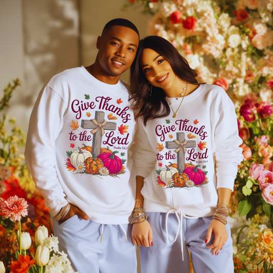 Christian Psalm 136:1 Sweatshirt