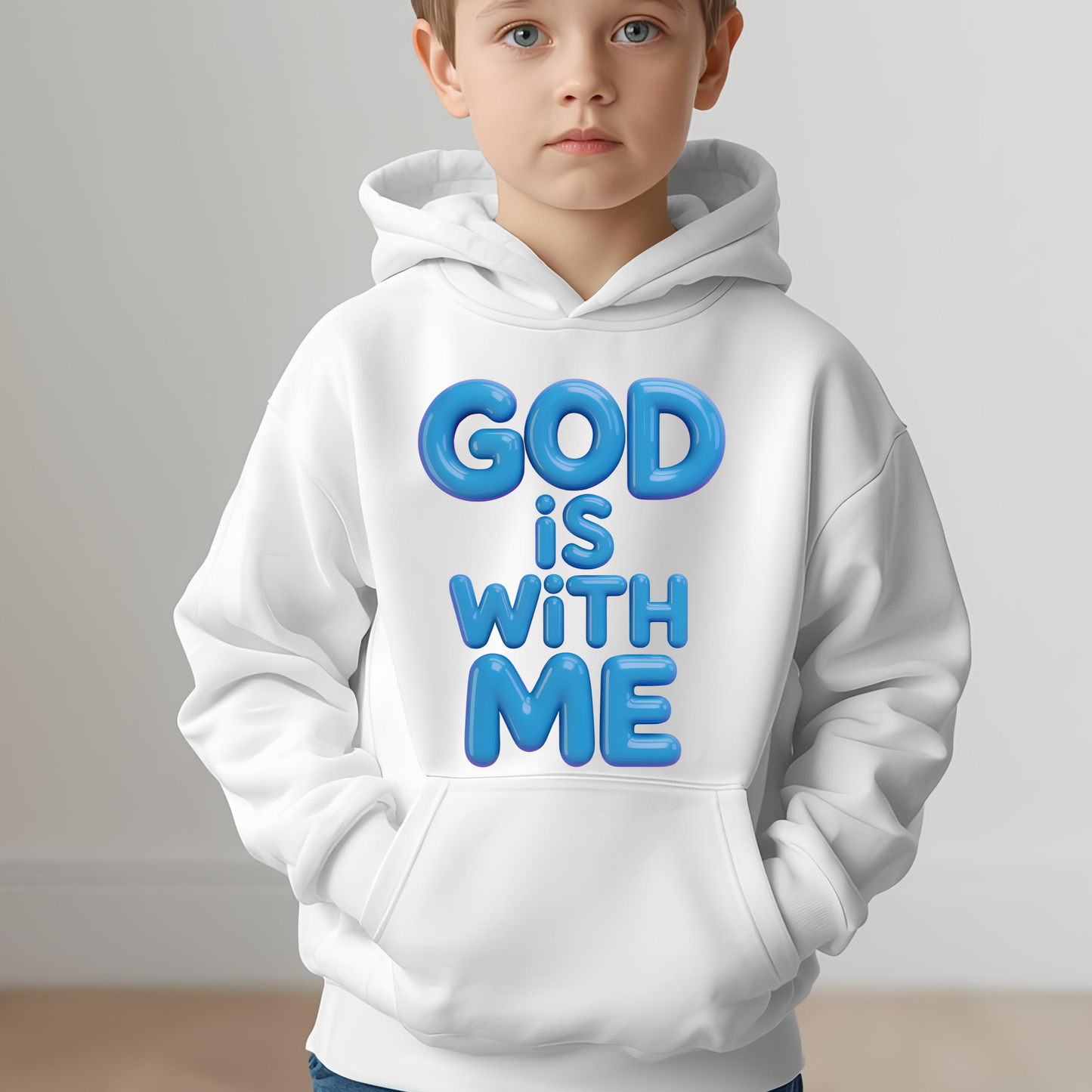 God Is With Me Youth Hoodie — Inspirational Christian Sweatshirt