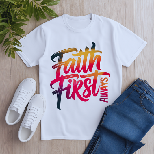 Faith First T-Shirt — Inspirational Christian Tee