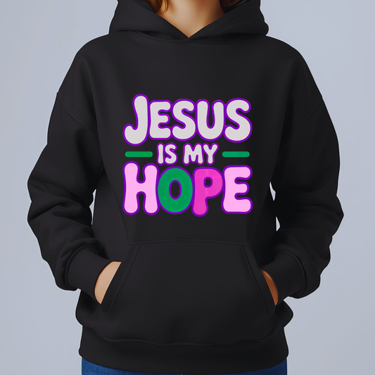 Jesus Is My Hope Hoodie — Youth Faith Graphic Hoodie