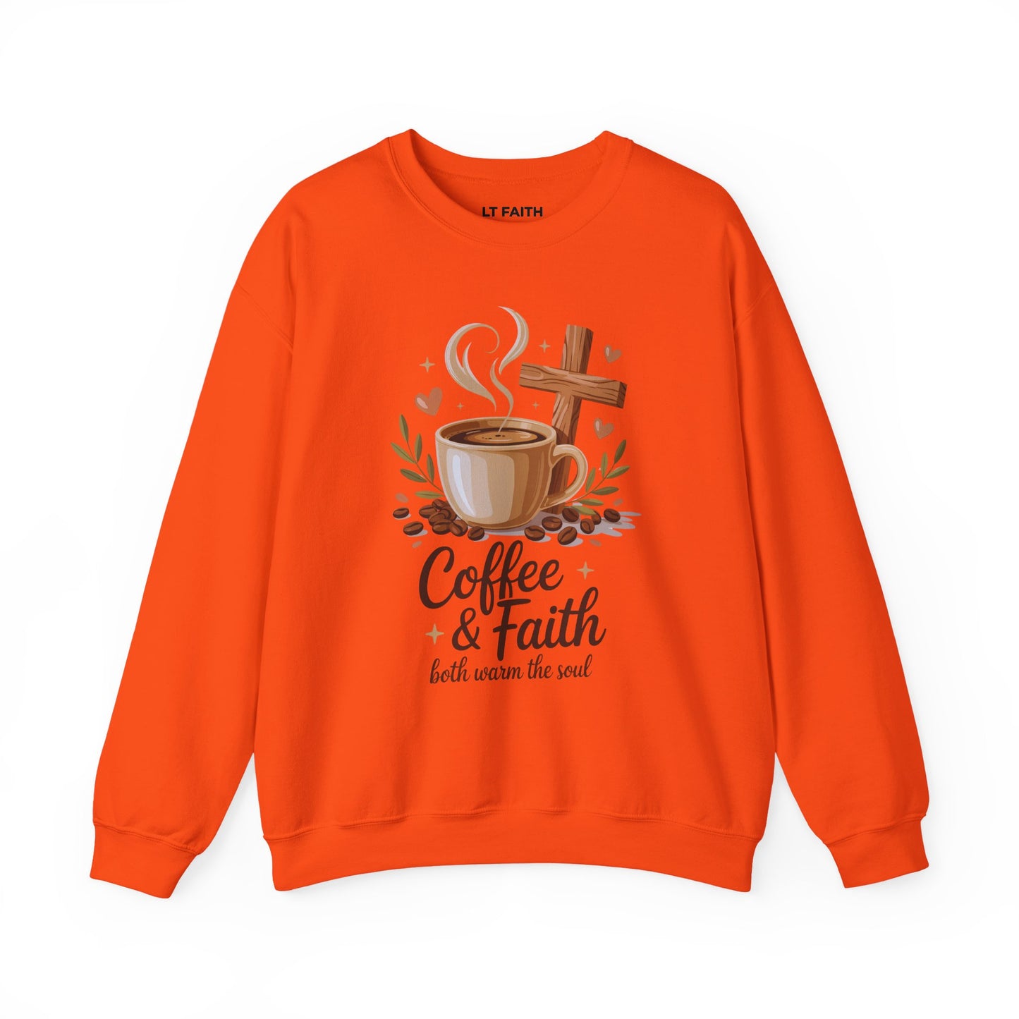 Coffee & Faith Christian Crewneck Sweatshirt