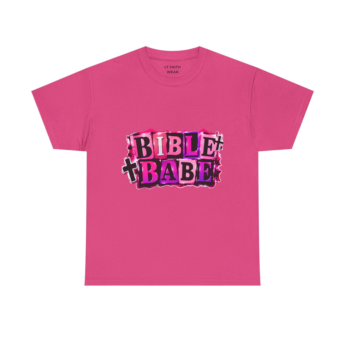 Bible Babe Tee — Pink Graphic Christian Faith T‑Shirt