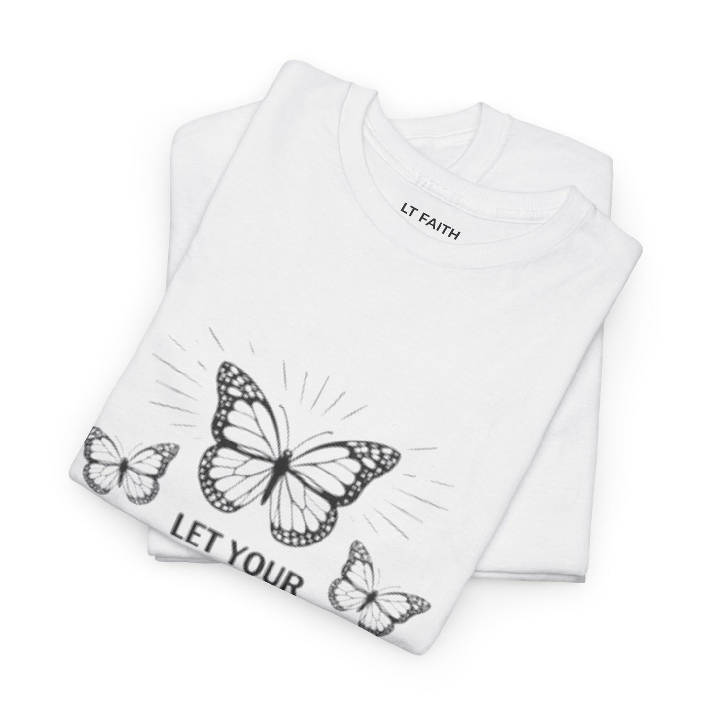 Faith Butterfly T‑Shirt — "Let Your Faith Be Bigger Than Your Fear" Inspirational Tee