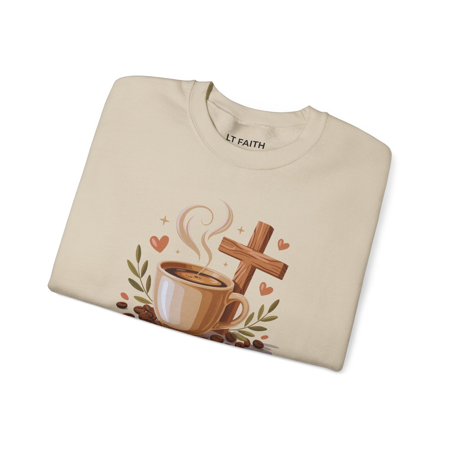 Coffee & Faith Christian Crewneck Sweatshirt