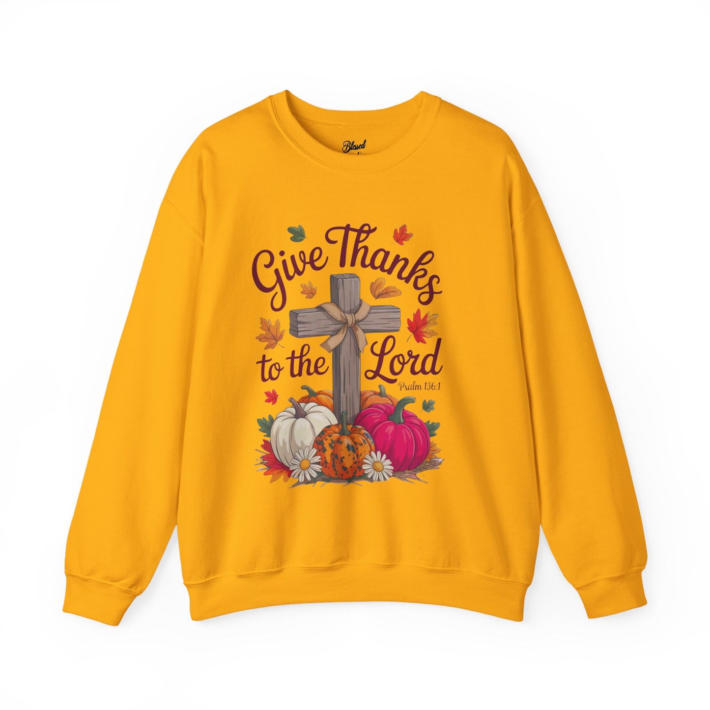 Christian Psalm 136:1 Sweatshirt