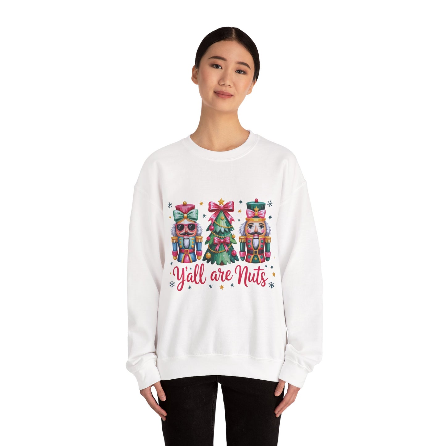 Sweatshirt - 'Y'all Are Nuts' Funny Unisex Crewneck Sweatshirt