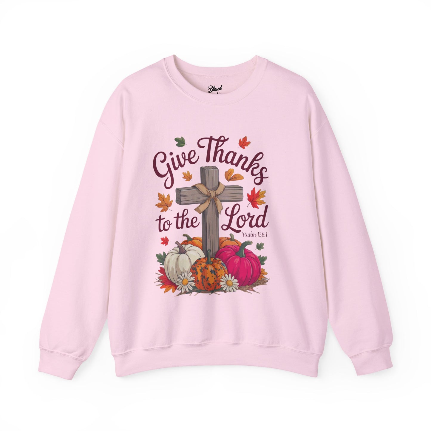 Christian Psalm 136:1 Sweatshirt