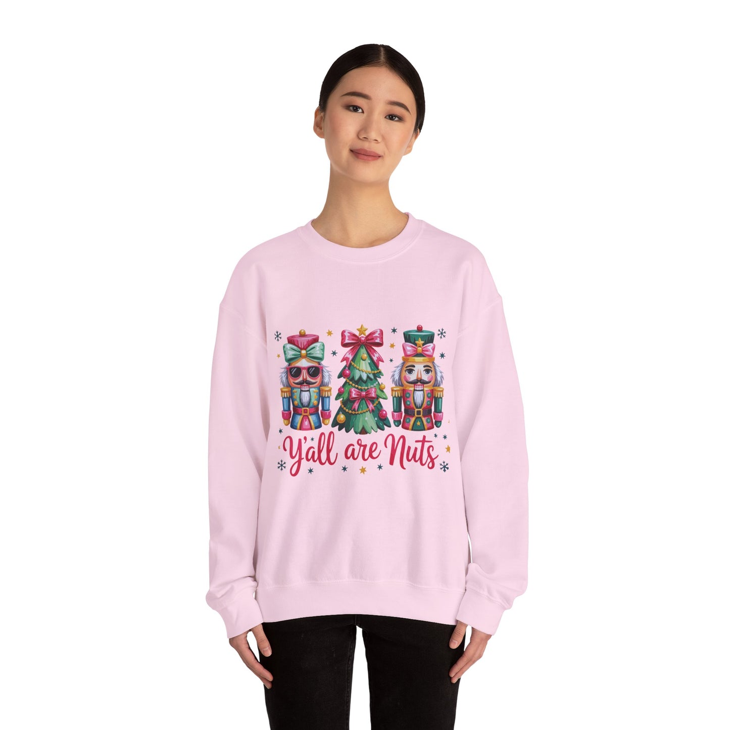 Sweatshirt - 'Y'all Are Nuts' Funny Unisex Crewneck Sweatshirt